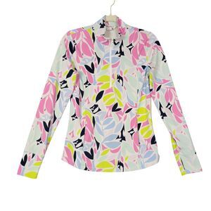 TOMMY BAHAMA Golf Performance 1/2 Zip Long Sleeve Thumbhole Shirt SIZE SMALL